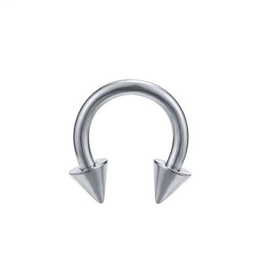 Stainless Steel Horseshoe Lip Ring Piercing_CWMM9585