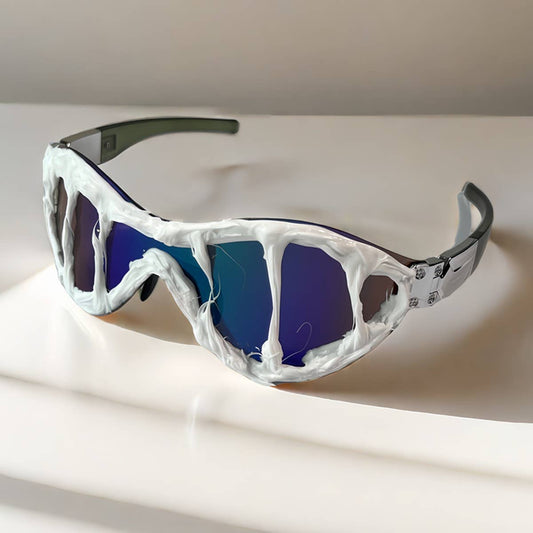 FUTURISTIC SHAPED RIMLESS SUNGLASSES