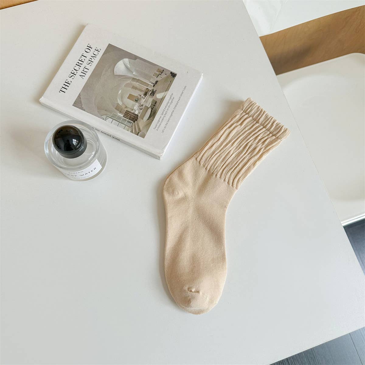 WOMEN SOLID COLOR PILE SOCKS COTTON SOCKS