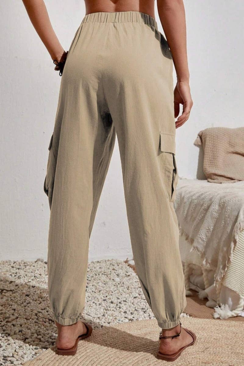 CWBMP0141_SUMMER ALL-IN-ONE CASUAL POCKET CARGO PANTS