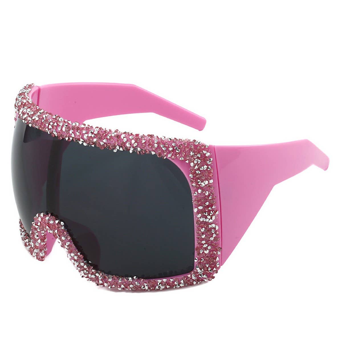 LARGE FRAME MASK LUXURY RHINESTONE SUNGLASSES