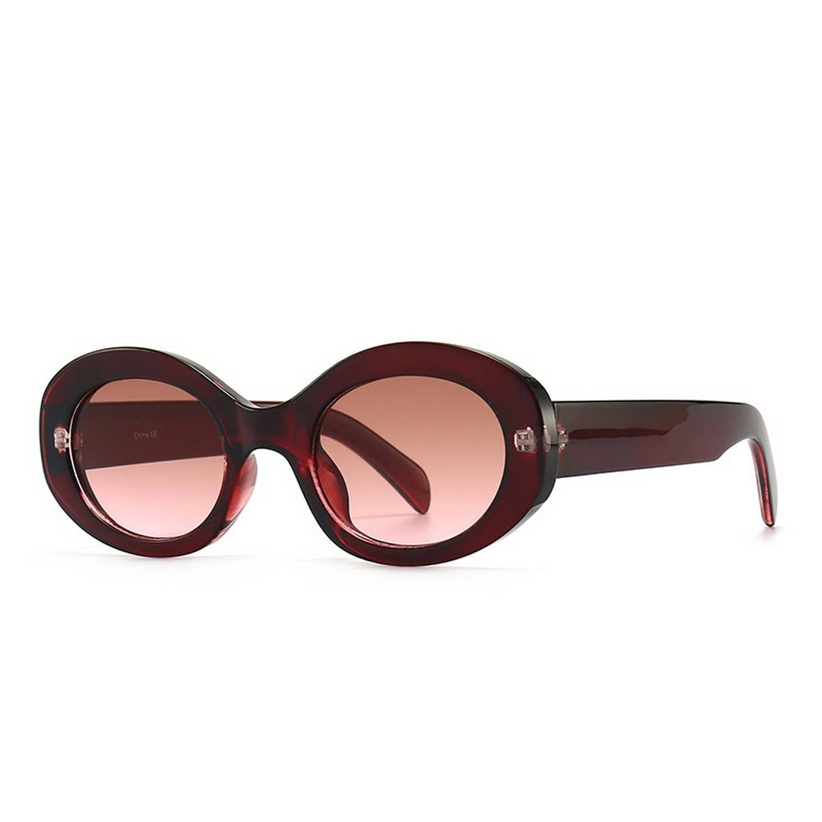MARBLE OVAL TRENDY STREET STYLE SUNGLASSES