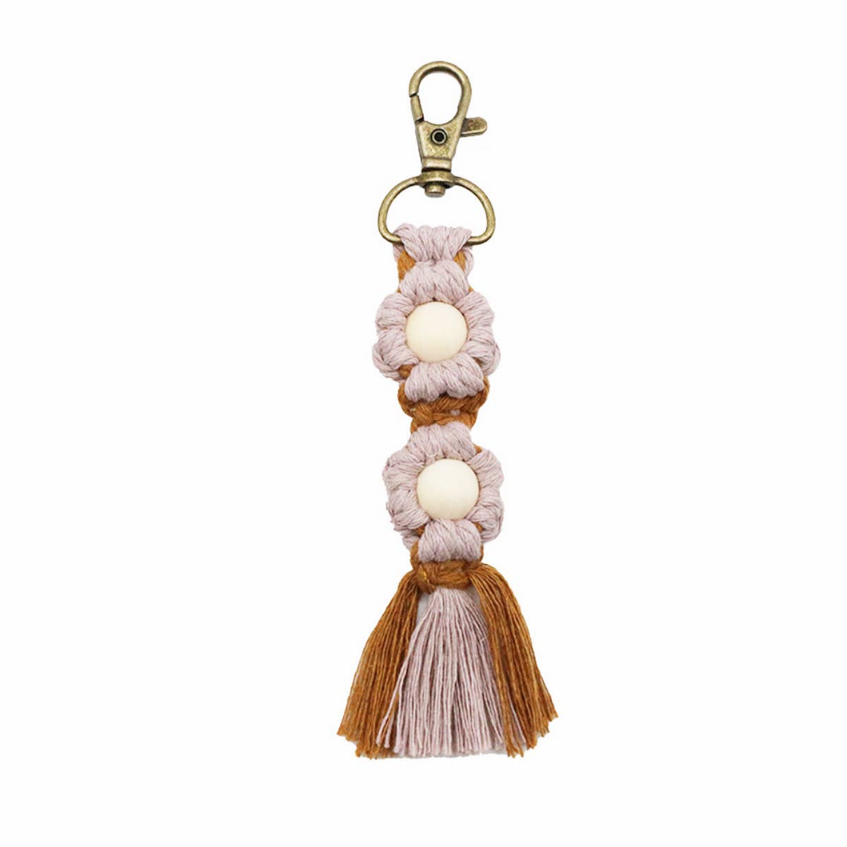 HAND-WOVEN FLOWER KEYCHAIN