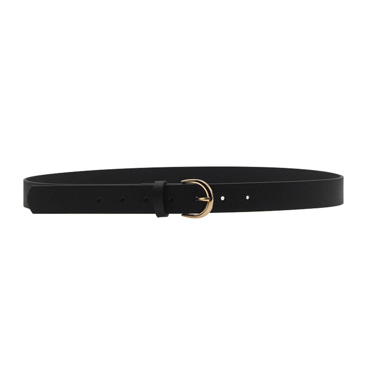 Pu lychee stitch buckle simple and versatile belt