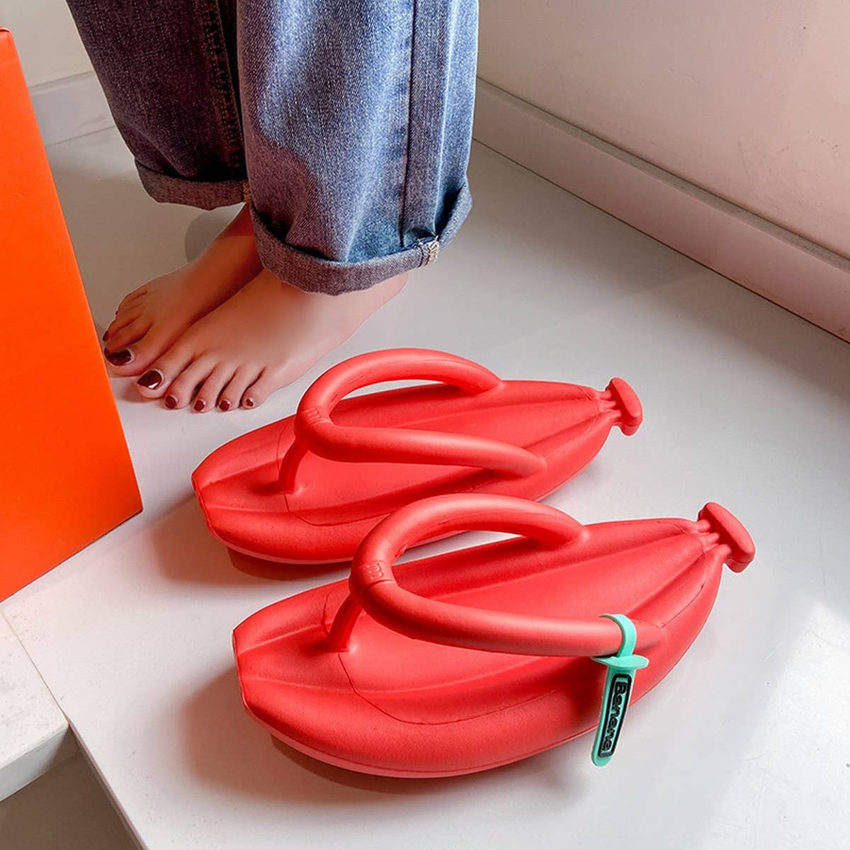 EVA NEW BANANA FLIP FLOPS SOFT AND COMFORTABLE_CWSHS0681