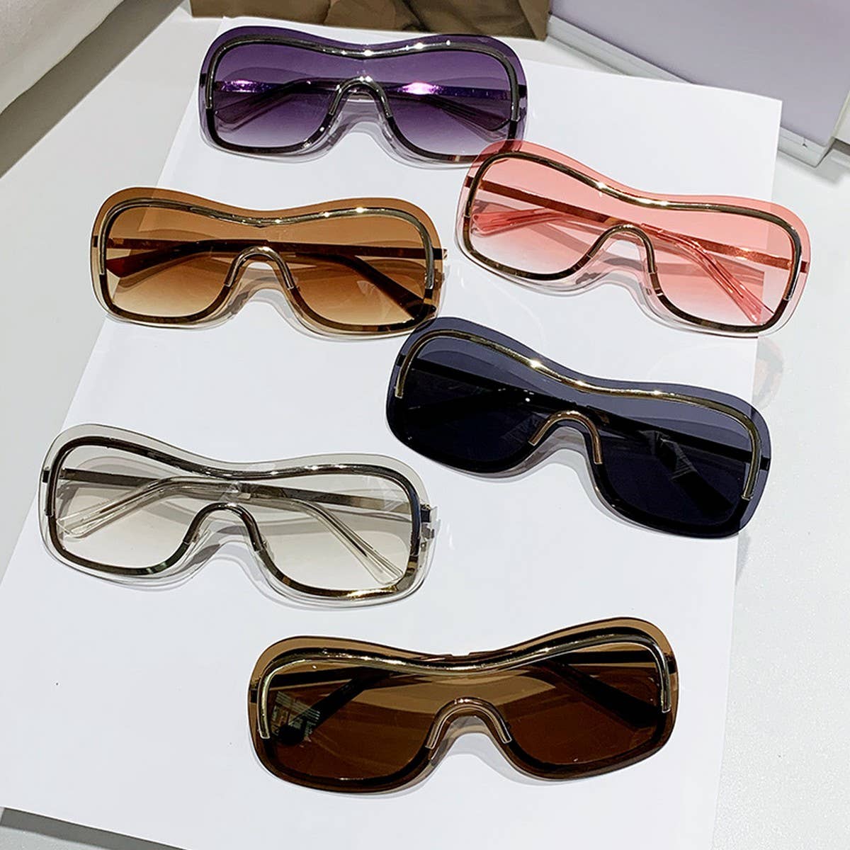INTEGRATED METAL SUNGLASSES FRAMELESS GLASSES