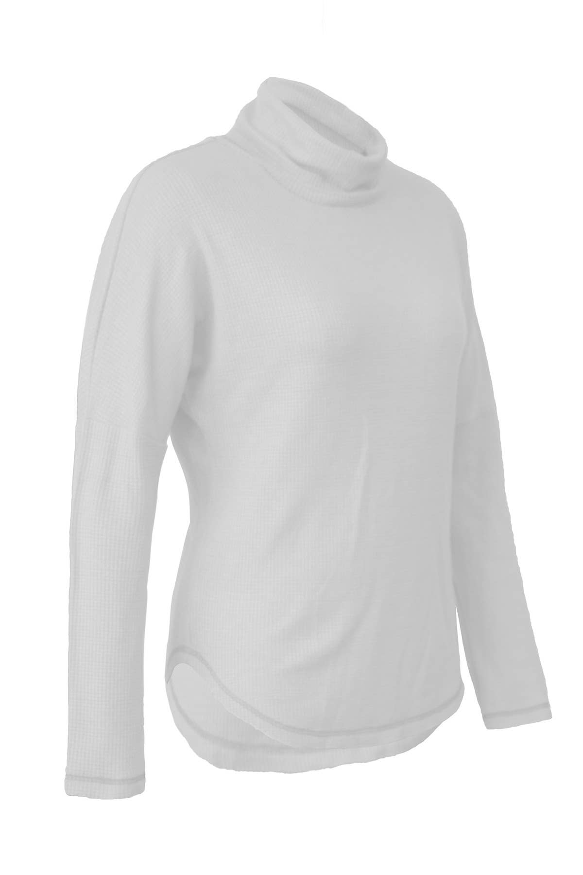 TURTLENECK SOLID COLOR LONG SLEEVE KNIT BASE
