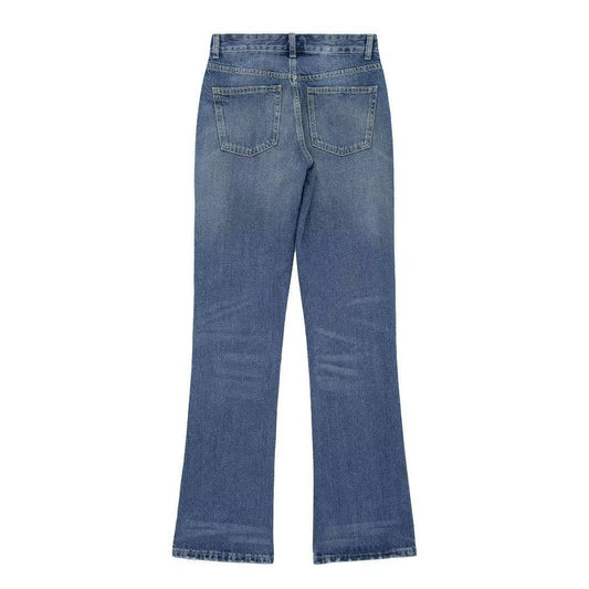 MID-RISE FLARED LONG JEANS FOR WOMEN