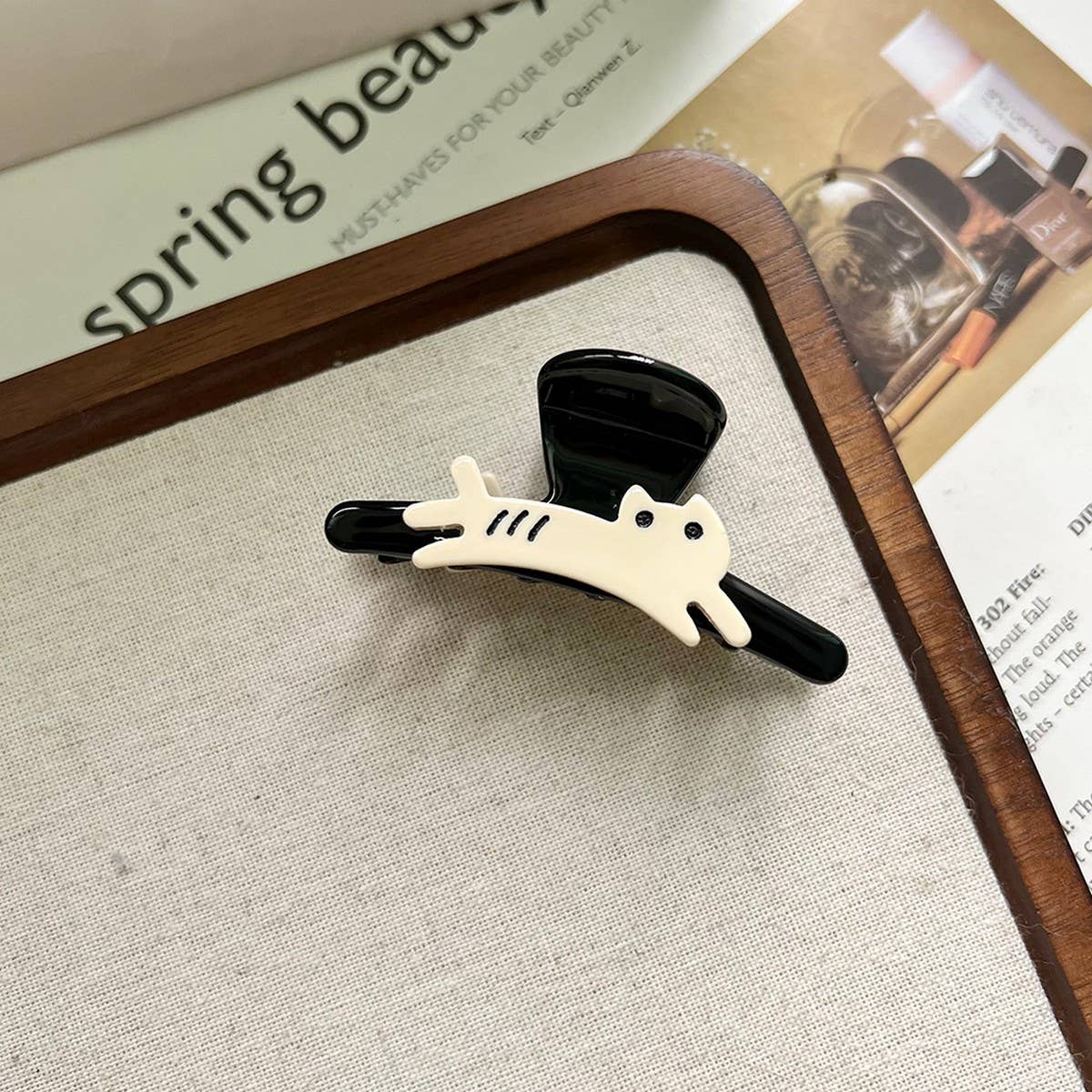 Cute Bow Cherry Acetate Hair Claw Clip for Girls