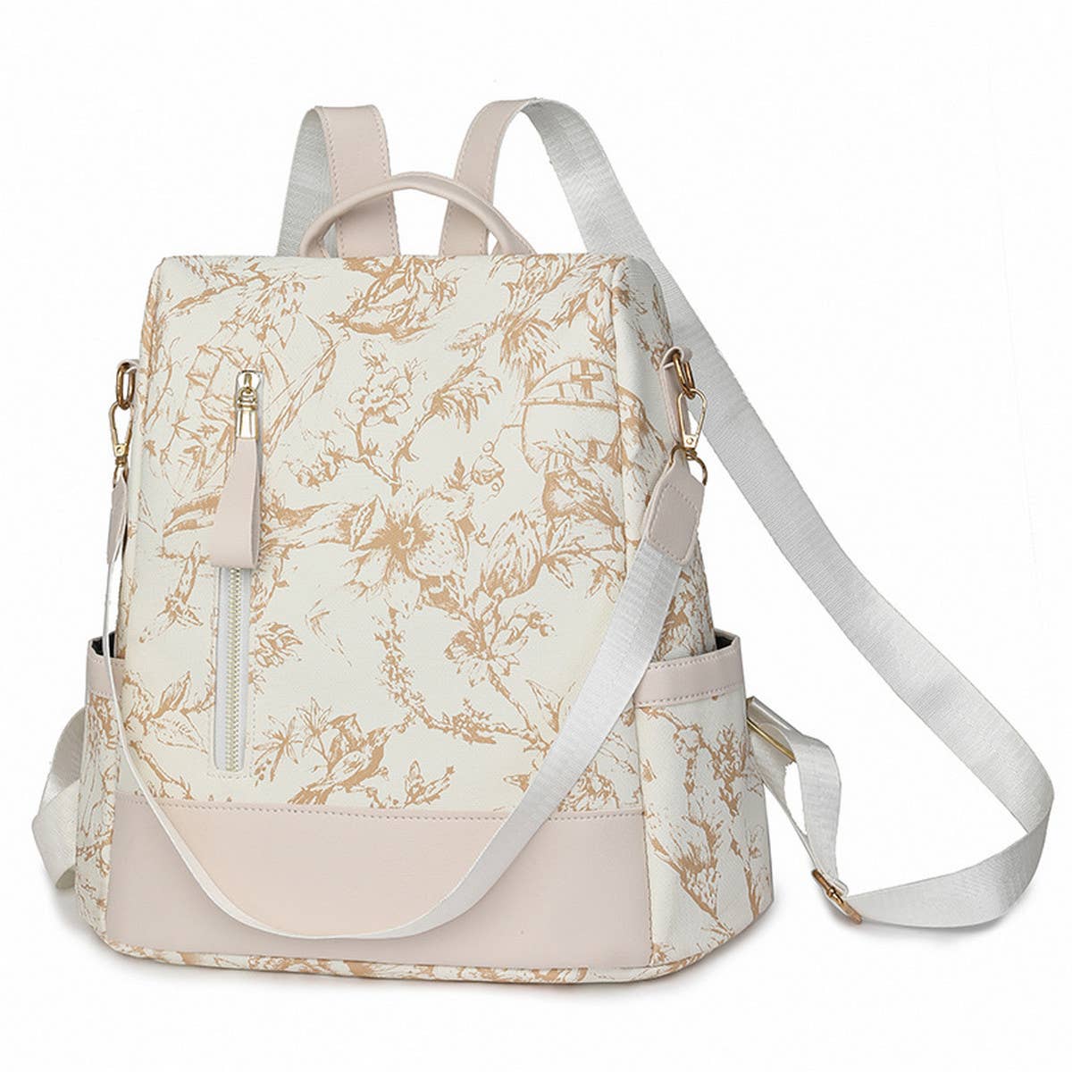SIMPLE FLORAL LARGE CAPACITY BACKPACK_CWAB2898