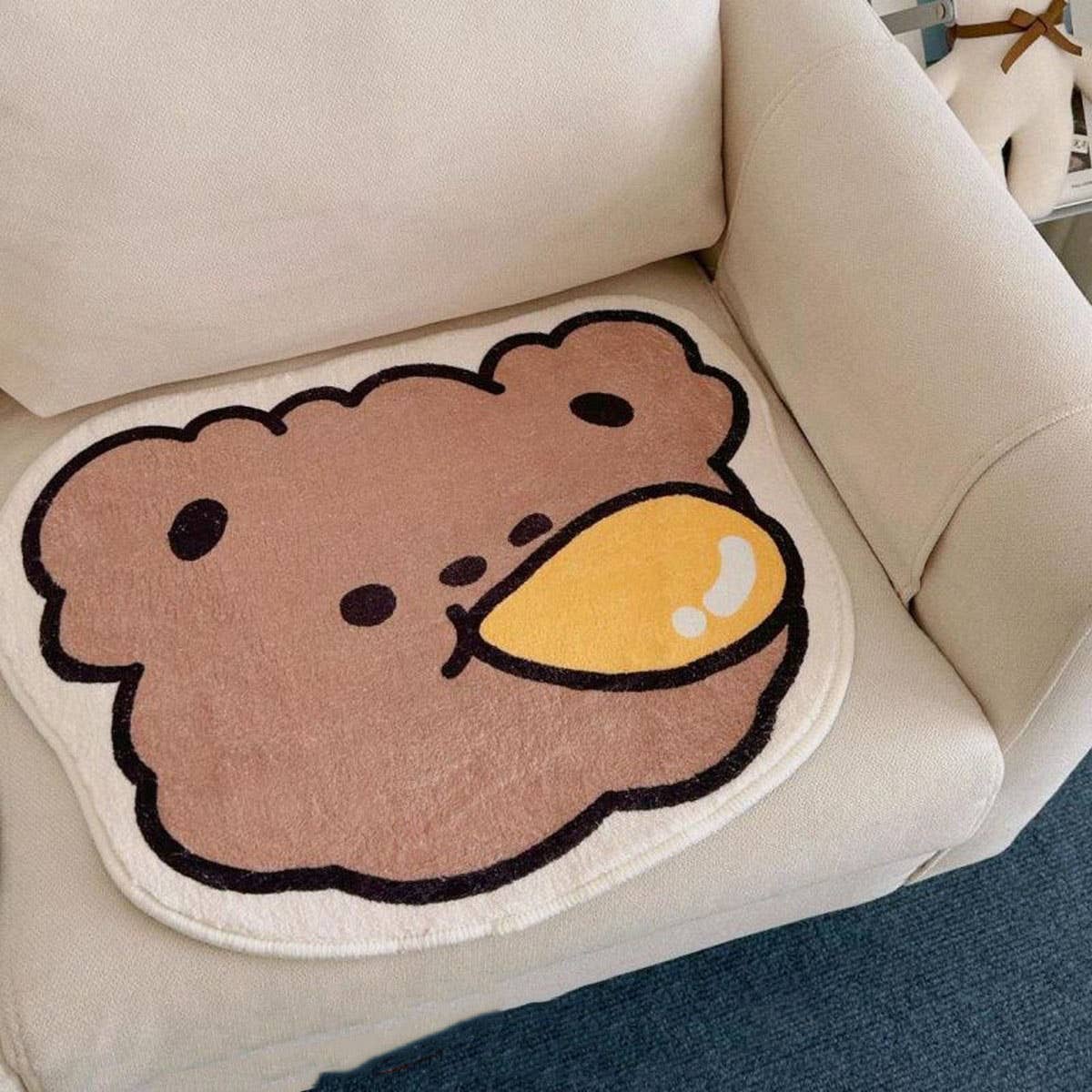 Cute Irregular Seat Cushion, Cartoon Office Pad