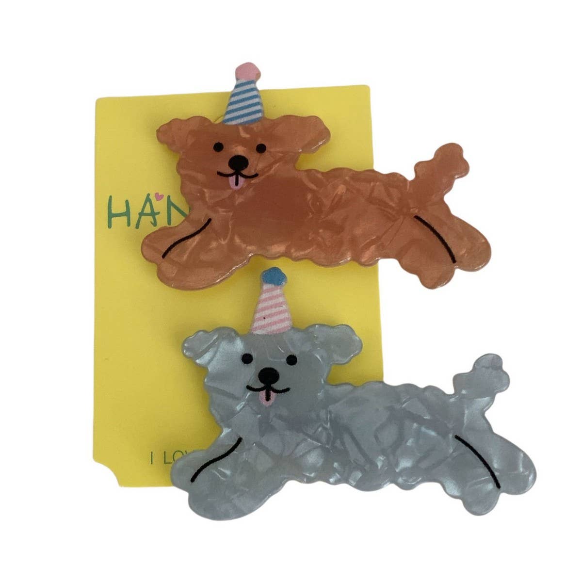 CWAHA07733_CUTE DOG FORK HAIR CLIP SIDE BANGS ACCESSORY