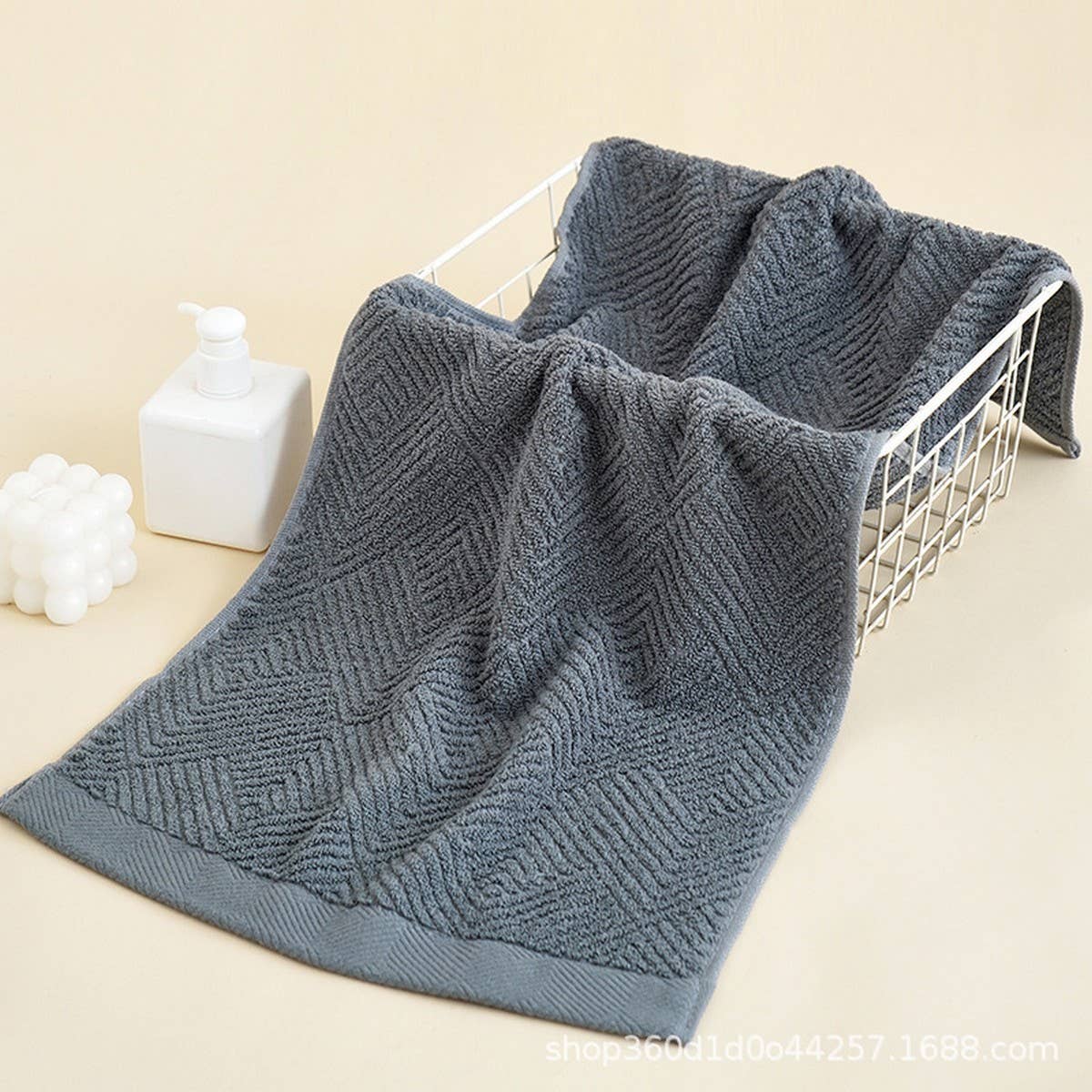 LONG PLUSH SOLID COLOR HOUSEHOLD COTTON TOWEL