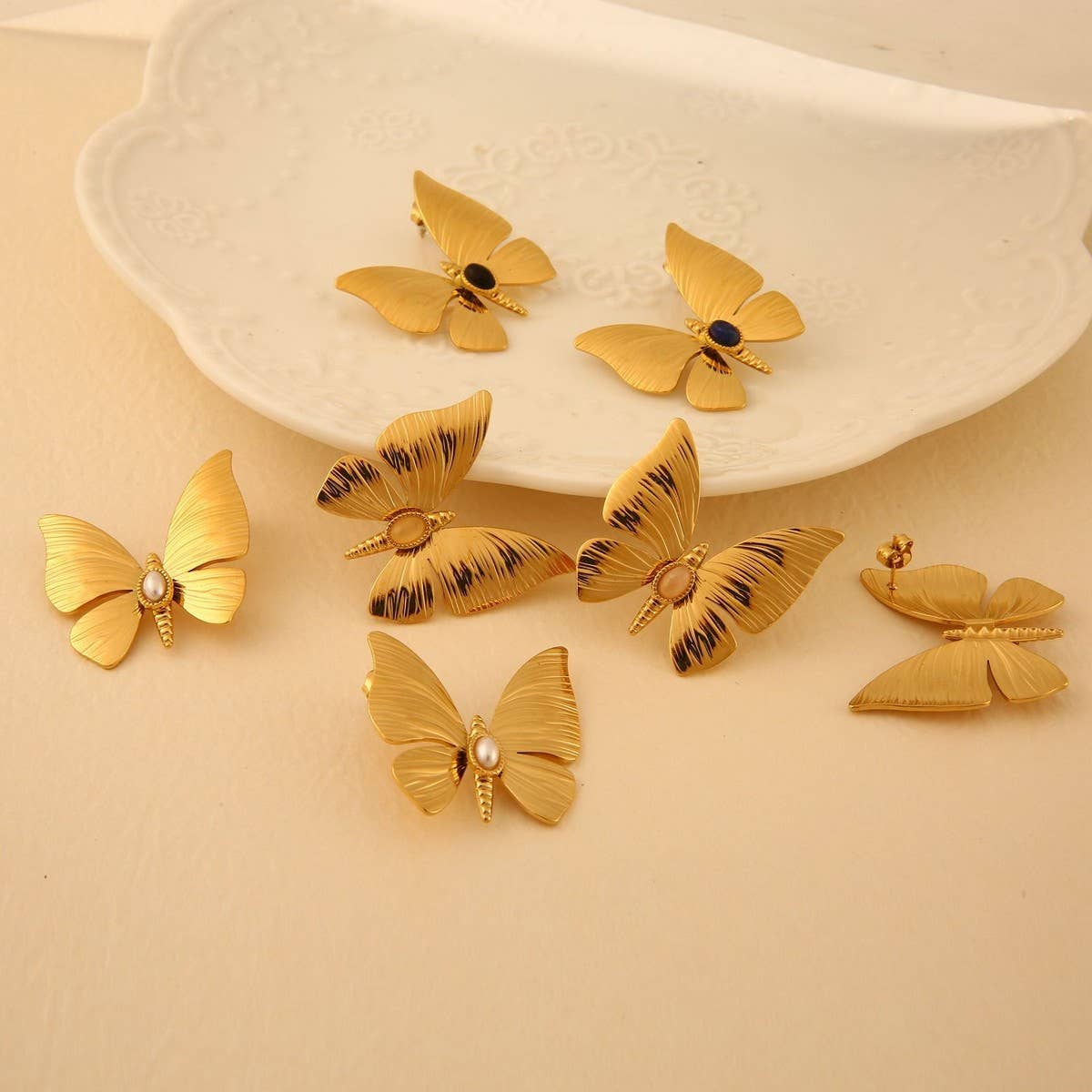 Original Design Stainless Steel Dragonfly Earrings_CWMM8914