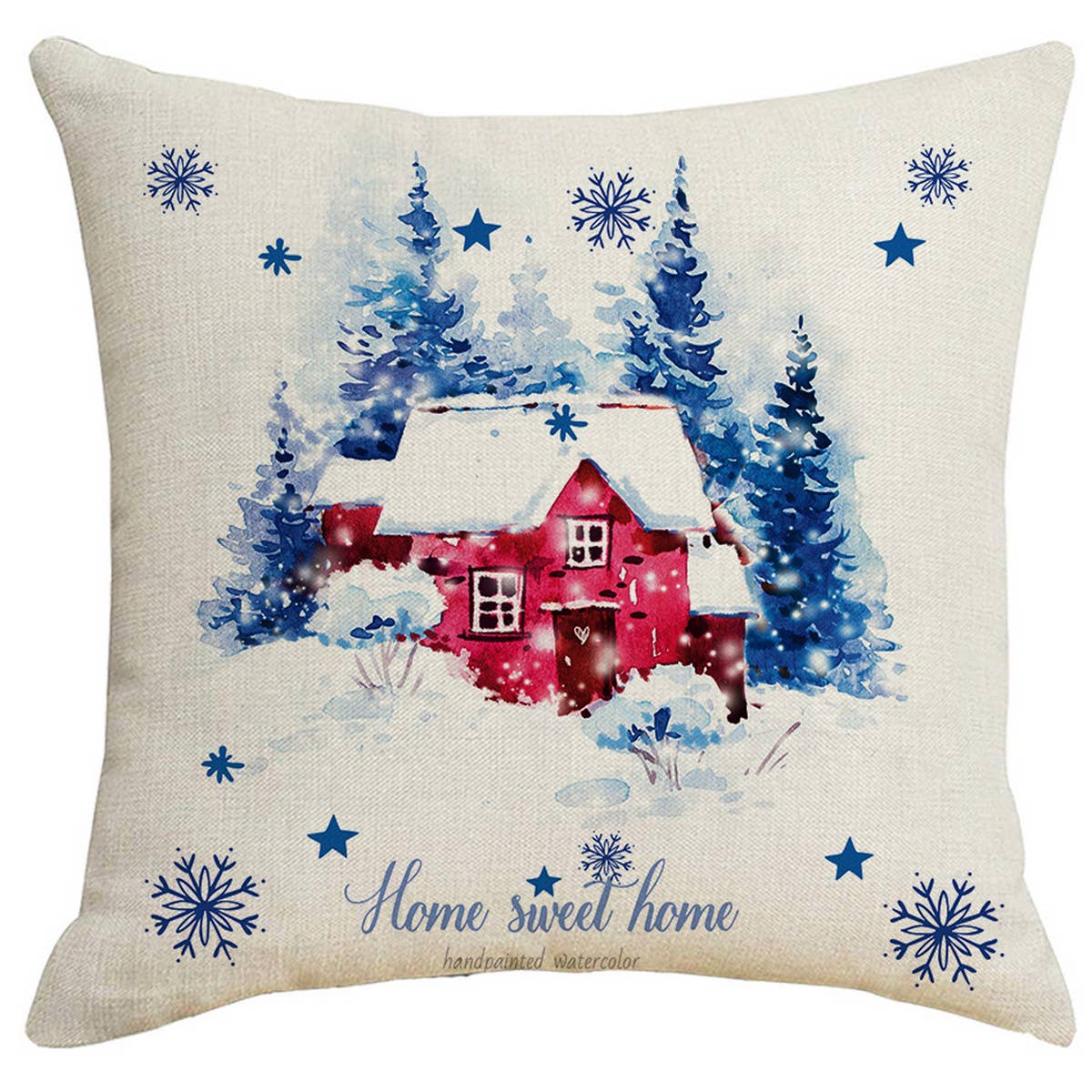 BLUE SNOWFLAKE CHRISTMAS PILLOWCASE_CWMM1398