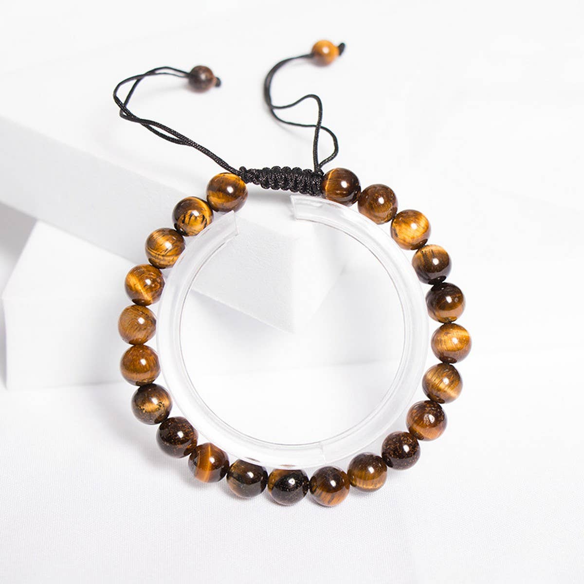TIGER EYE COLORFUL FROSTED STONE BRACELET