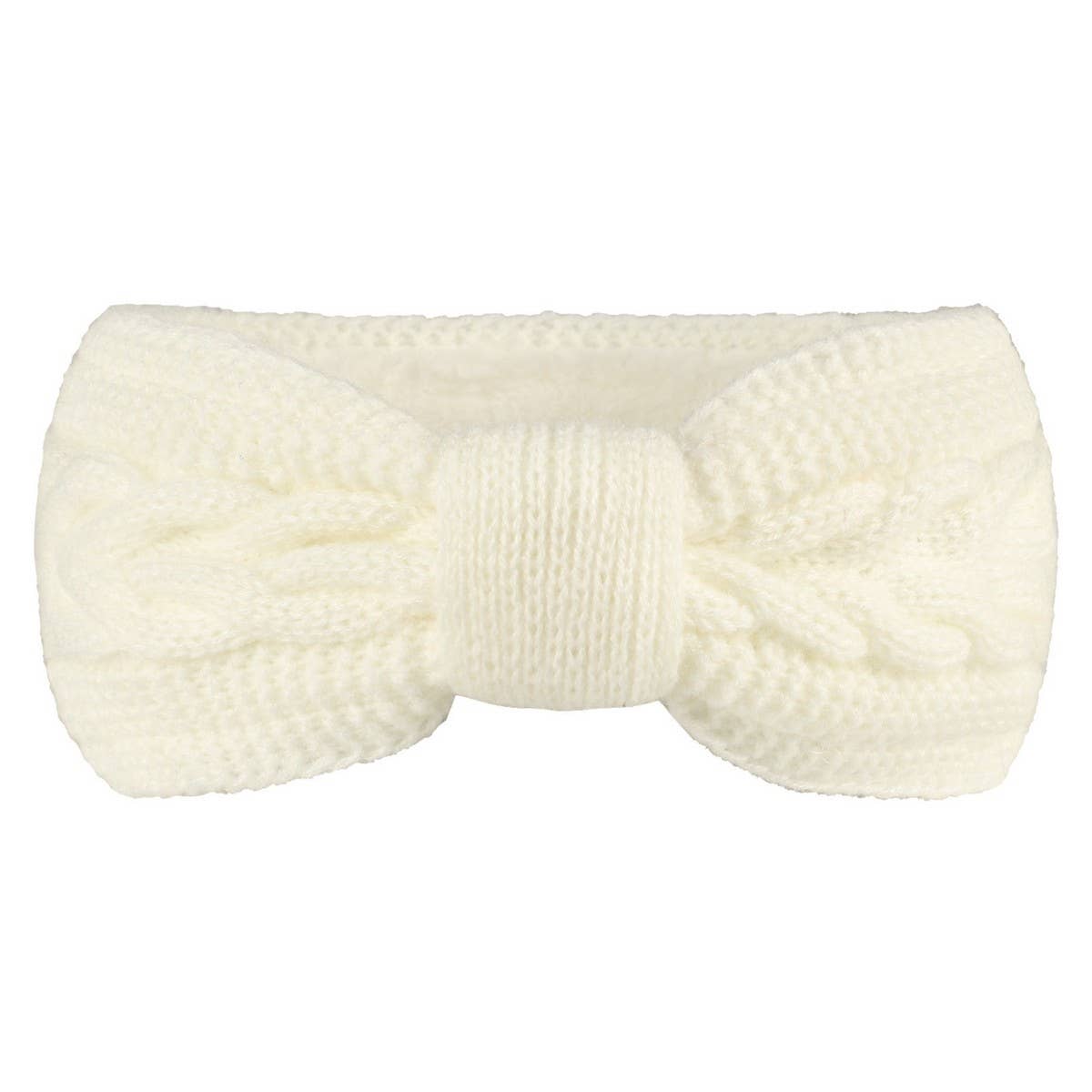 CWMM10071_FLEECE KNIT HEADBAND WITH BOW