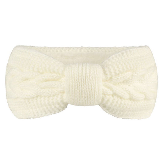 CWMM10071_FLEECE KNIT HEADBAND WITH BOW
