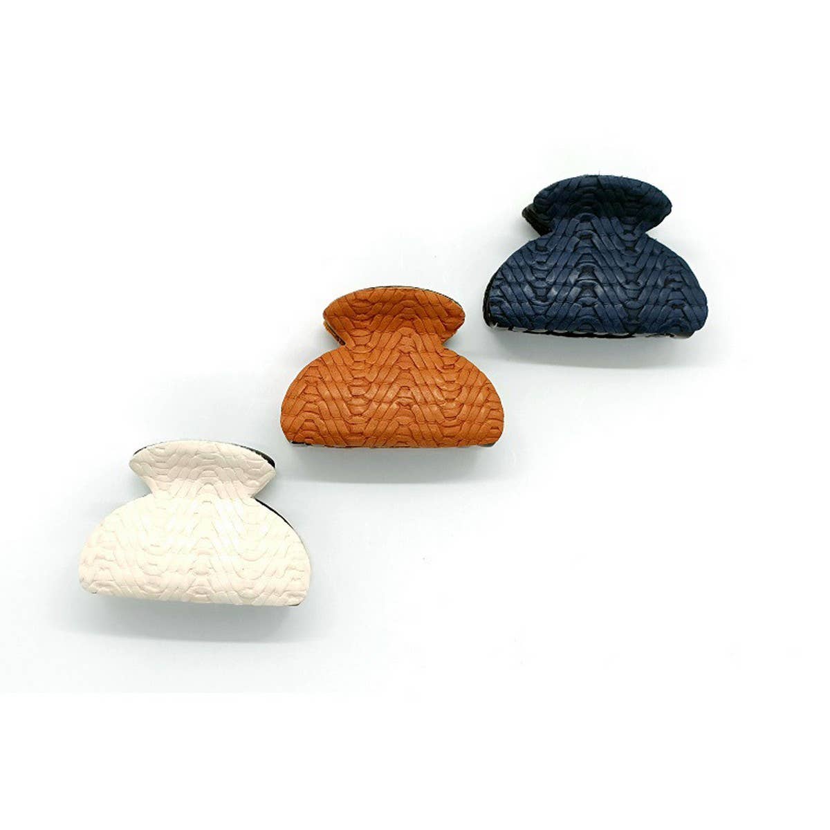 Mini Woven Faux Leather Tribal Hair Claw