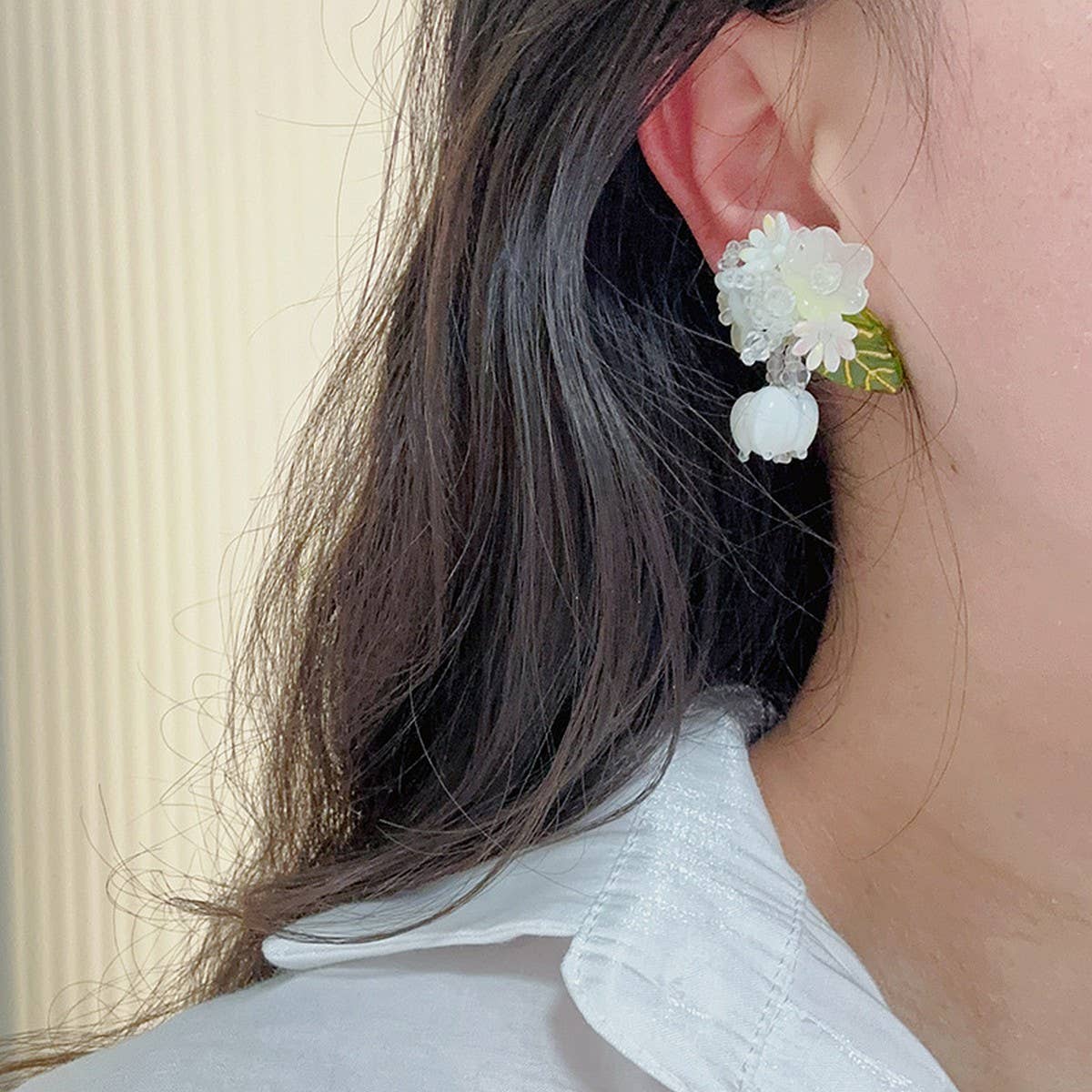 PASTORAL HANDMADE FLOWER EARRINGS_CWAJE1703