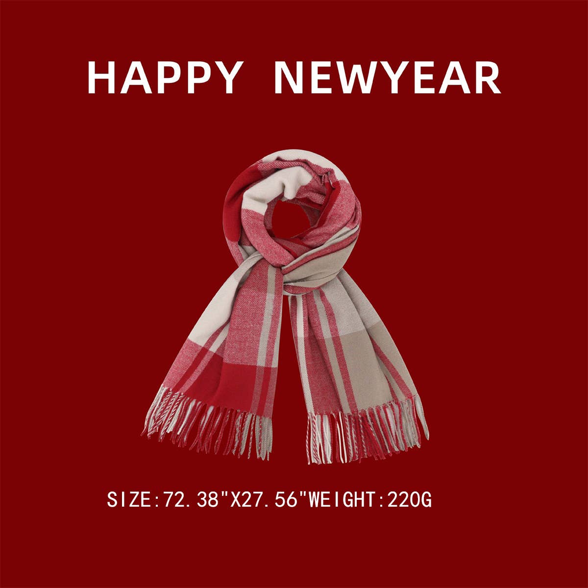 2024 NEW RED THICK WARM HIGH-END SCARF_CWASC1109