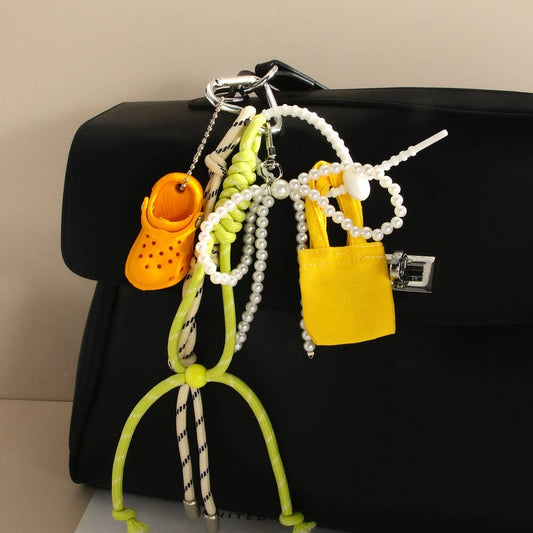 Mini Headphone Case Keychain Bow Bag Charm