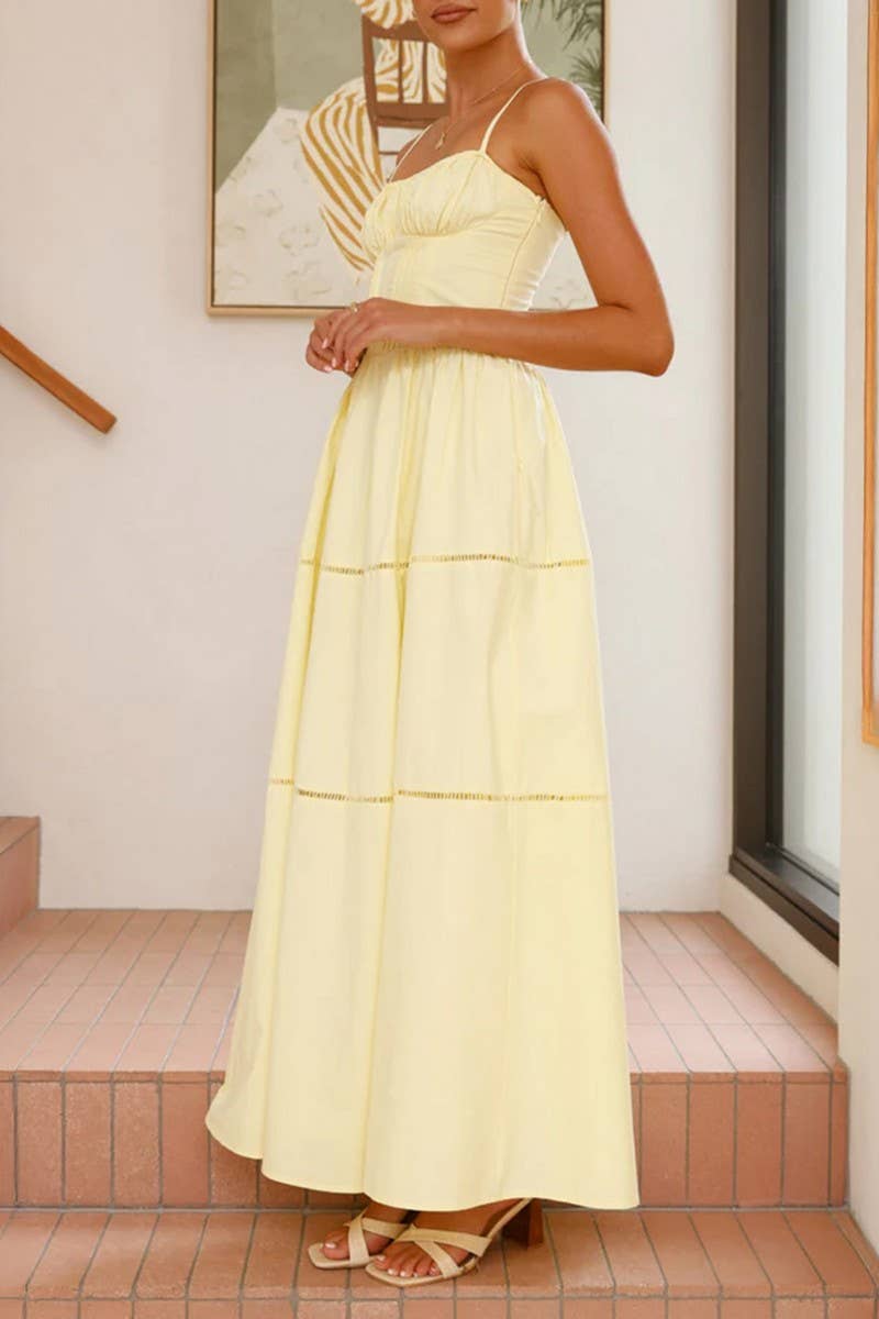 CWDHL0885_HOLIDAY CASUAL STYLE SOLID COLOR SMALL SLING DRESS