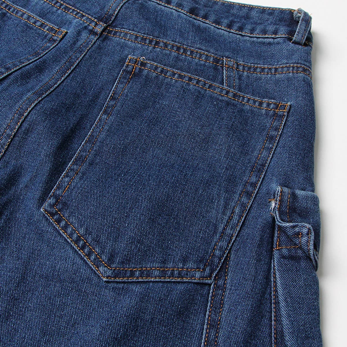 MULTI POCKET LOOSE WIDE LEG CARGO PANTS JEANS