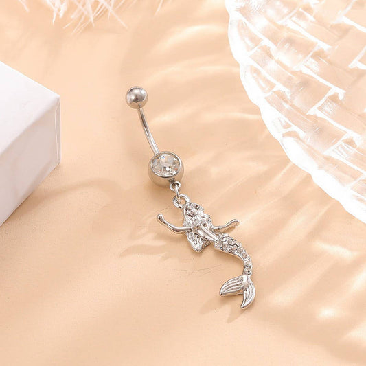 Mermaid Belly Ring Hypoallergenic Stainless Steel