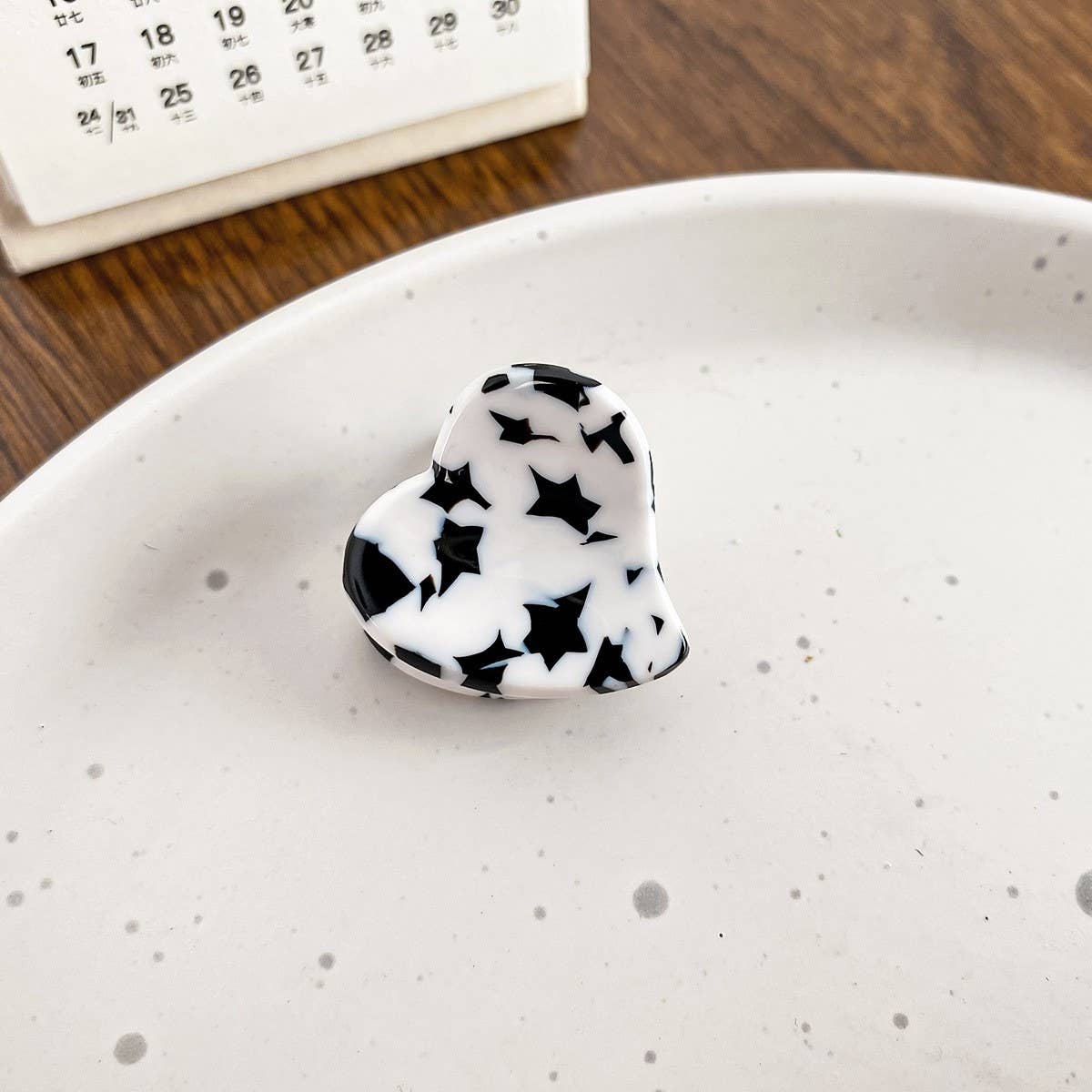 Mini Heart Acetate Claw Clip ? Elegant Side Clip_CWAHA0732