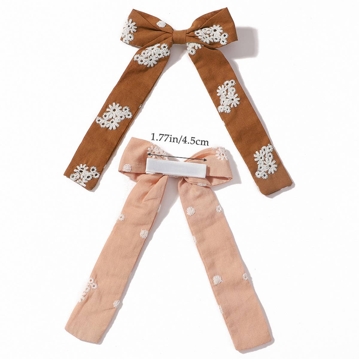 CHILDREN'S RIBBON BOW EMBROIDERED HAIRPIN