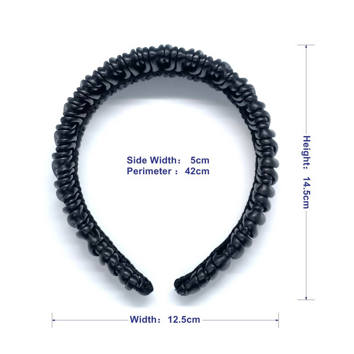 Elegant French Vintage Ruched PU Headband