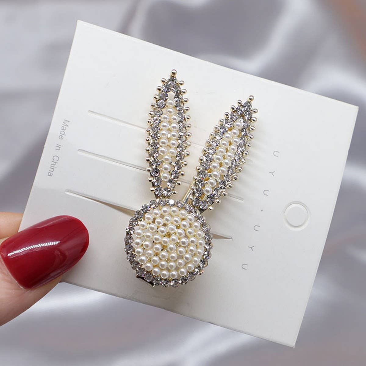 Cute Rabbit Ears Hair Clip, Student Bang Pin