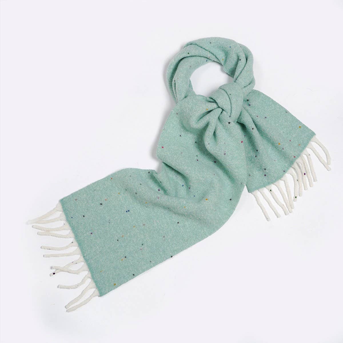 50% Wool Blend Speckled Yarn Scarf - Winter Cozy_CWASC2372