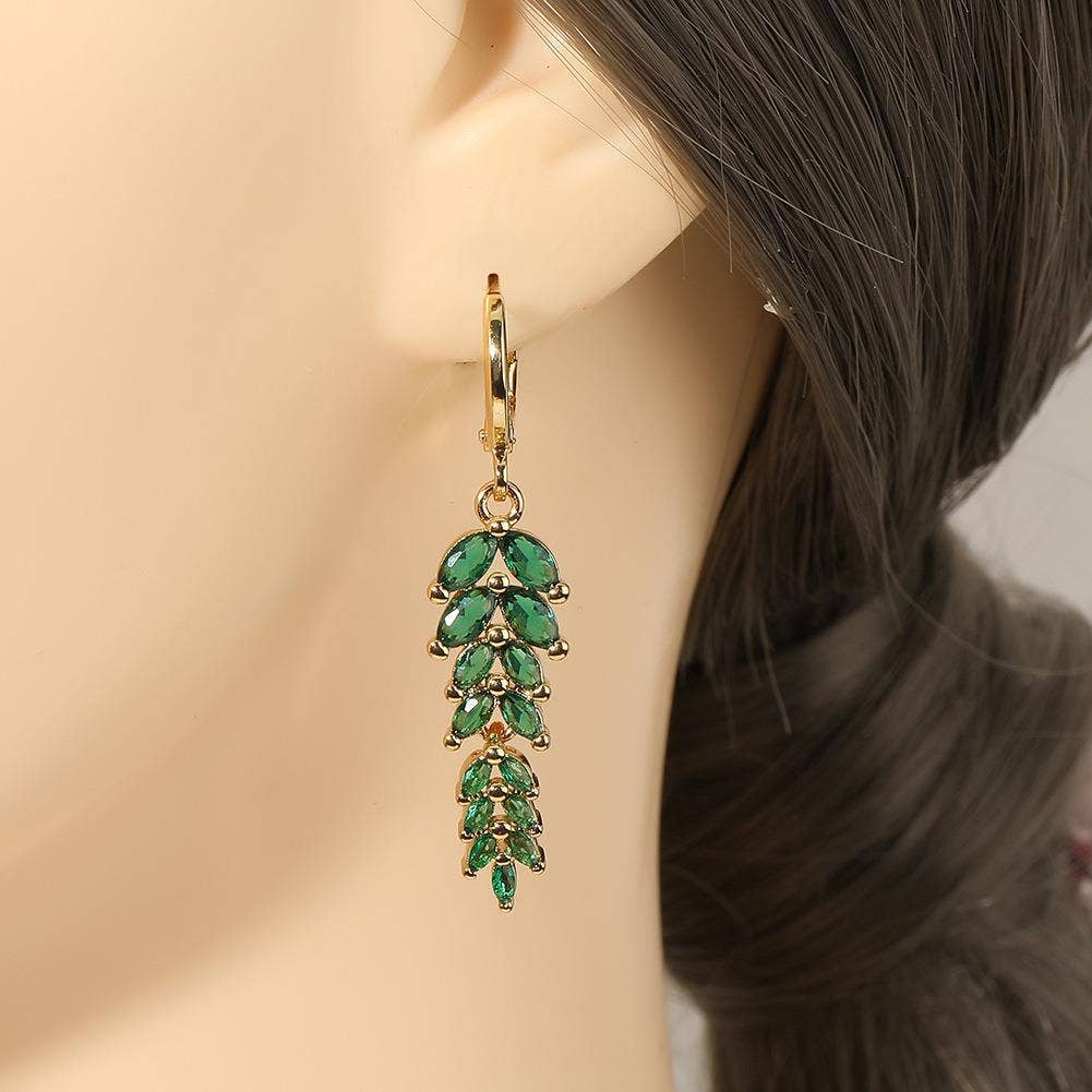 High-end wheat ear feel niche design earring