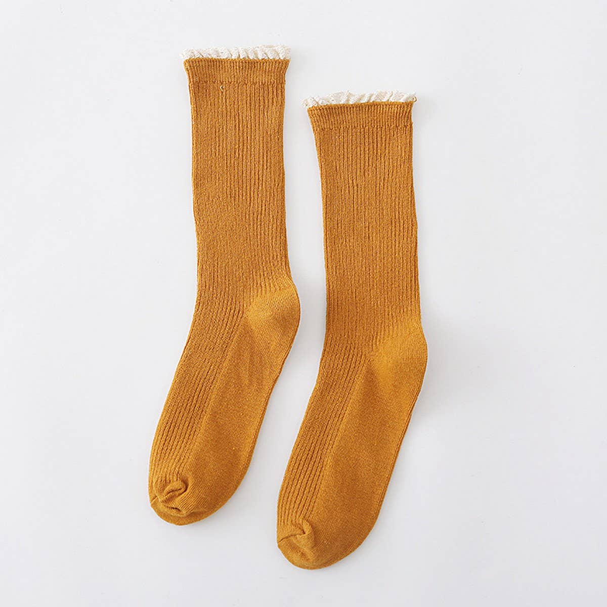 AUTUMN AND WINTER STRIPED LACE WOMEN'S SOCKS_CWMS0994
