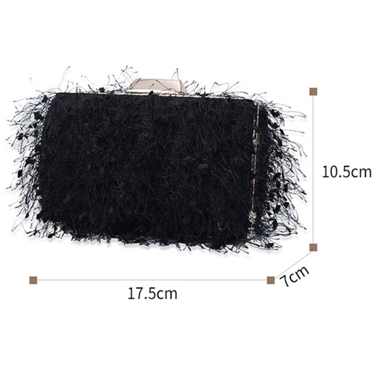 WOMEN FASHION CHAIN TASEEL SHOULDER BAG CLUTCH BAG_CWAB0599