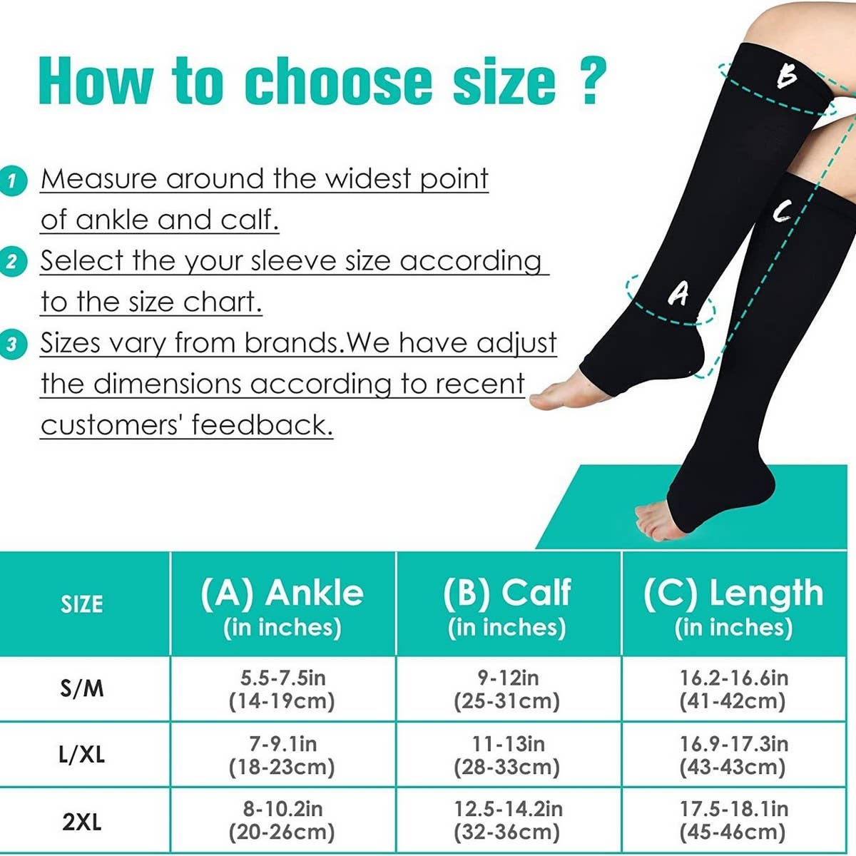 WOMEN'S OUTDOOR OPEN TOE COMPRESSION SOCKS