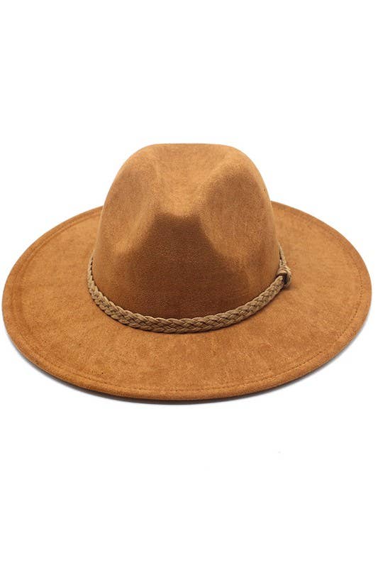 DANDY BELT WIDE BRIM SUEDE PANAMA HAT_CWAH0361