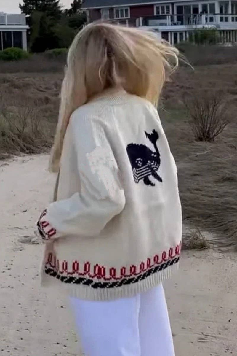 CWOSWL07744_2025 CASUAL PRINTED BUTTON FRONT KNIT CARDIGAN