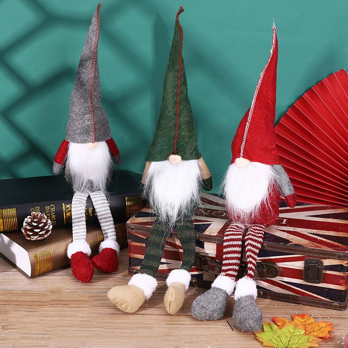 CHRISTMAS DECORATIONS LONG-LEGGED DOLL FIGURINE