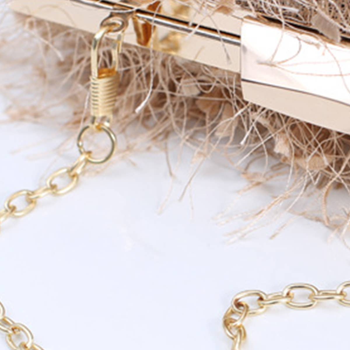 WOMEN FASHION CHAIN TASEEL SHOULDER BAG CLUTCH BAG_CWAB0599