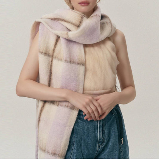 CWASC1608_WINTER FASHION THICKENED PULLED HAIR SCARF