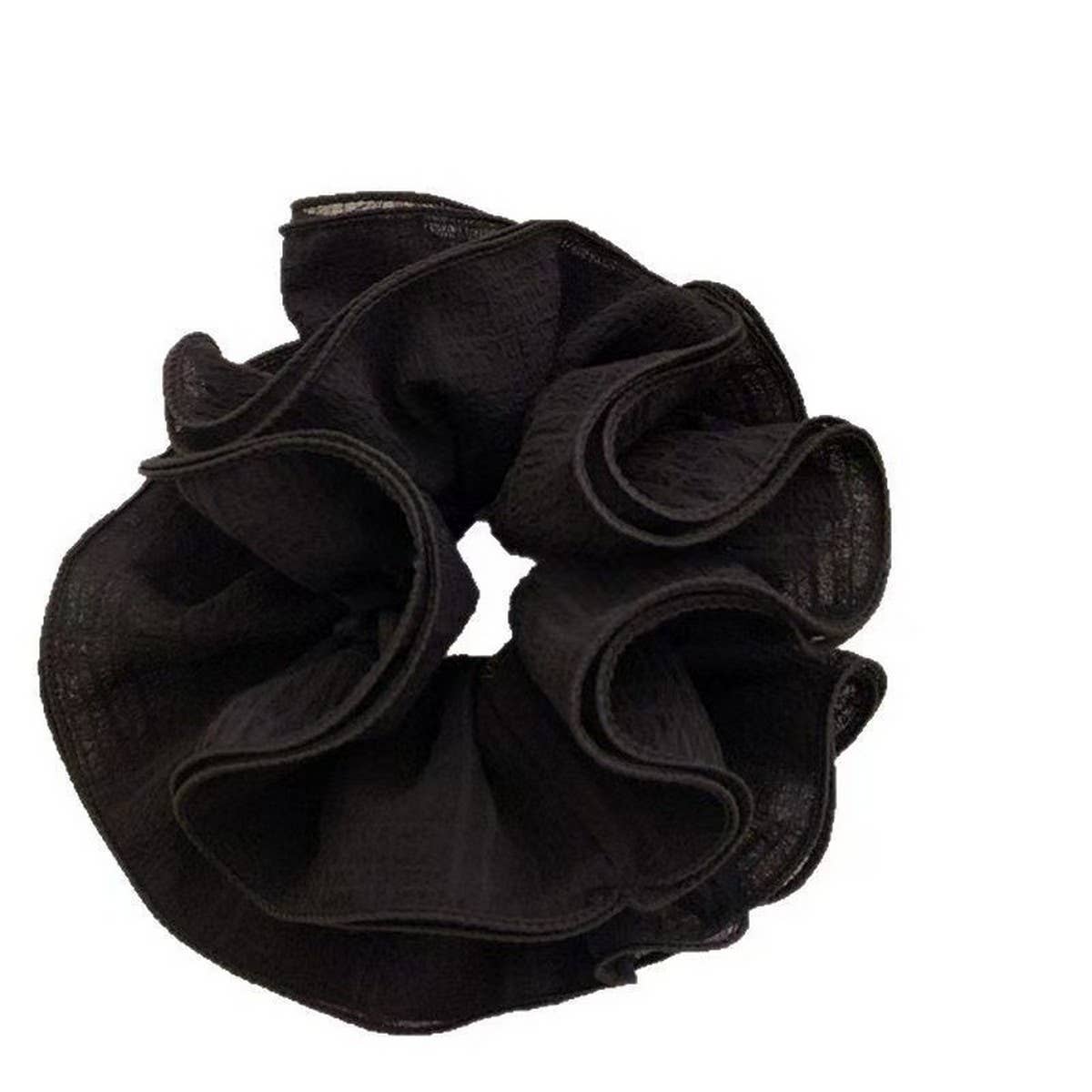 Ruffled Plaid Scrunchie with Layered Edges