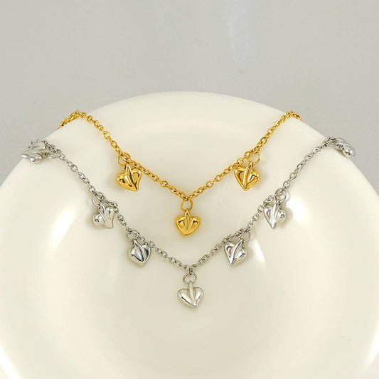 CWAJE1951_Heart Necklace Collarbone Necklace