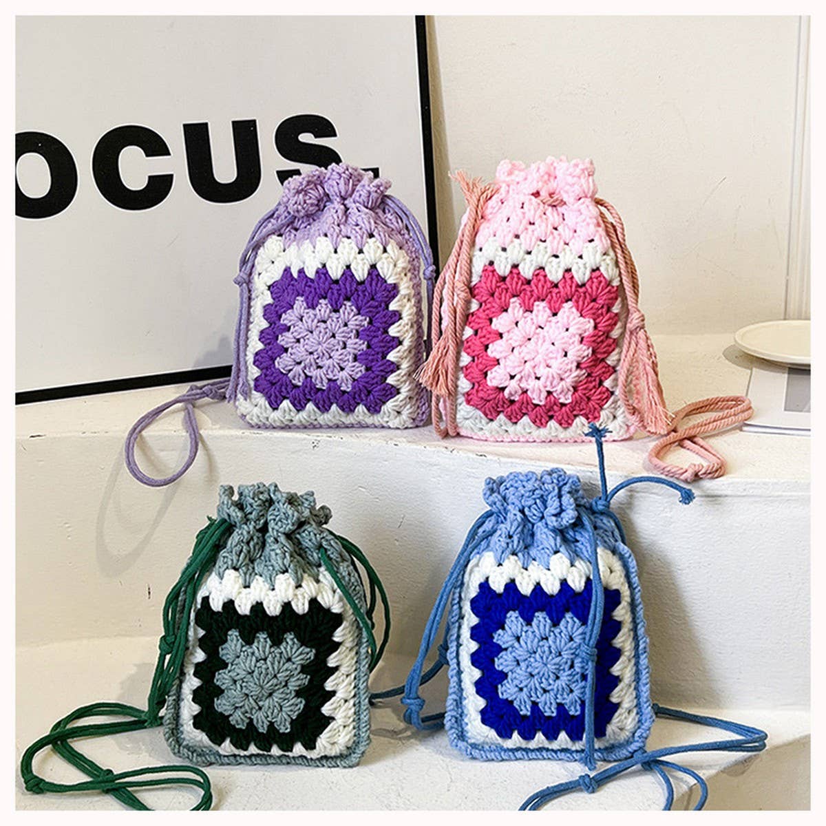 SWEET AND FASHIONABLE CONTRAST COLOR CROSSBODY BAG_CWAB2400