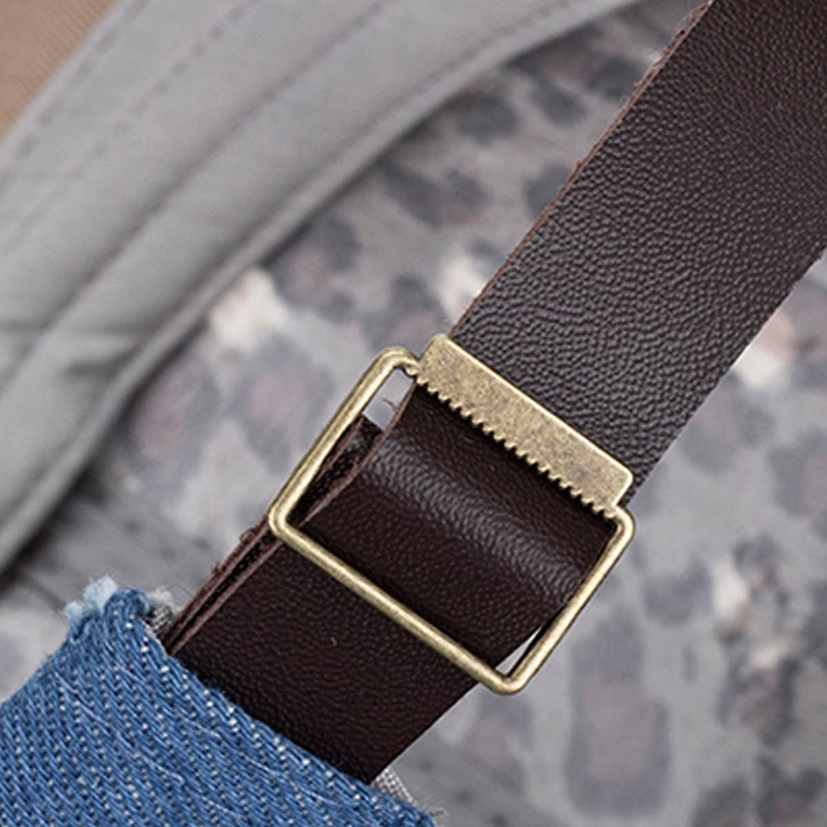 Women's Studded Denim Leopard Baseball Cap Sun Hat CWAH1528