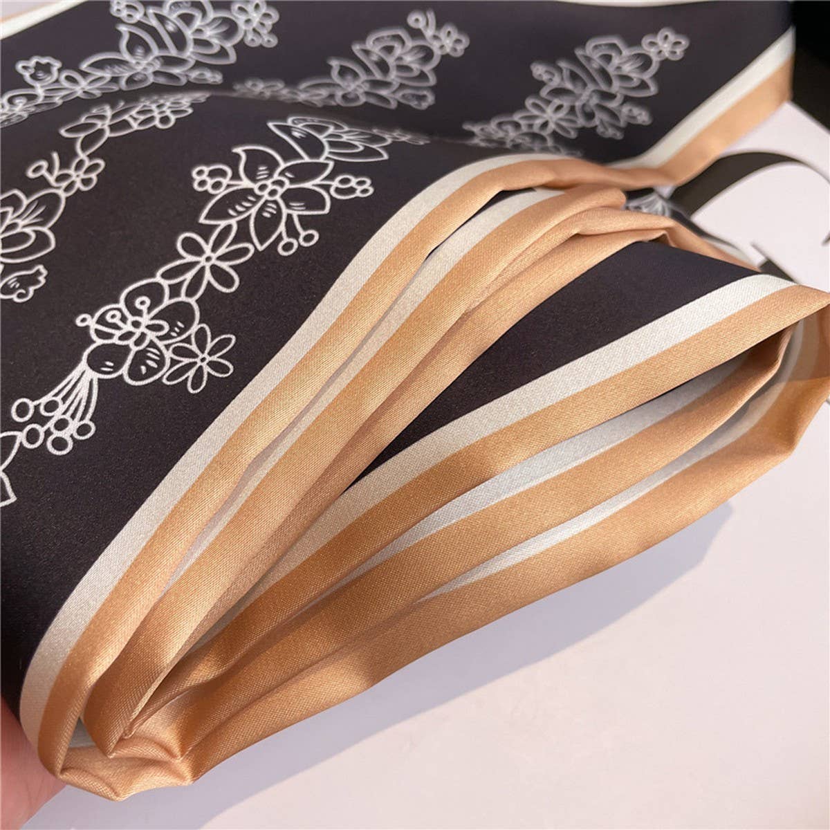 Skinny Silk Scarf for Hair, Neck or Bag Wrap_CWASC1512🎗️