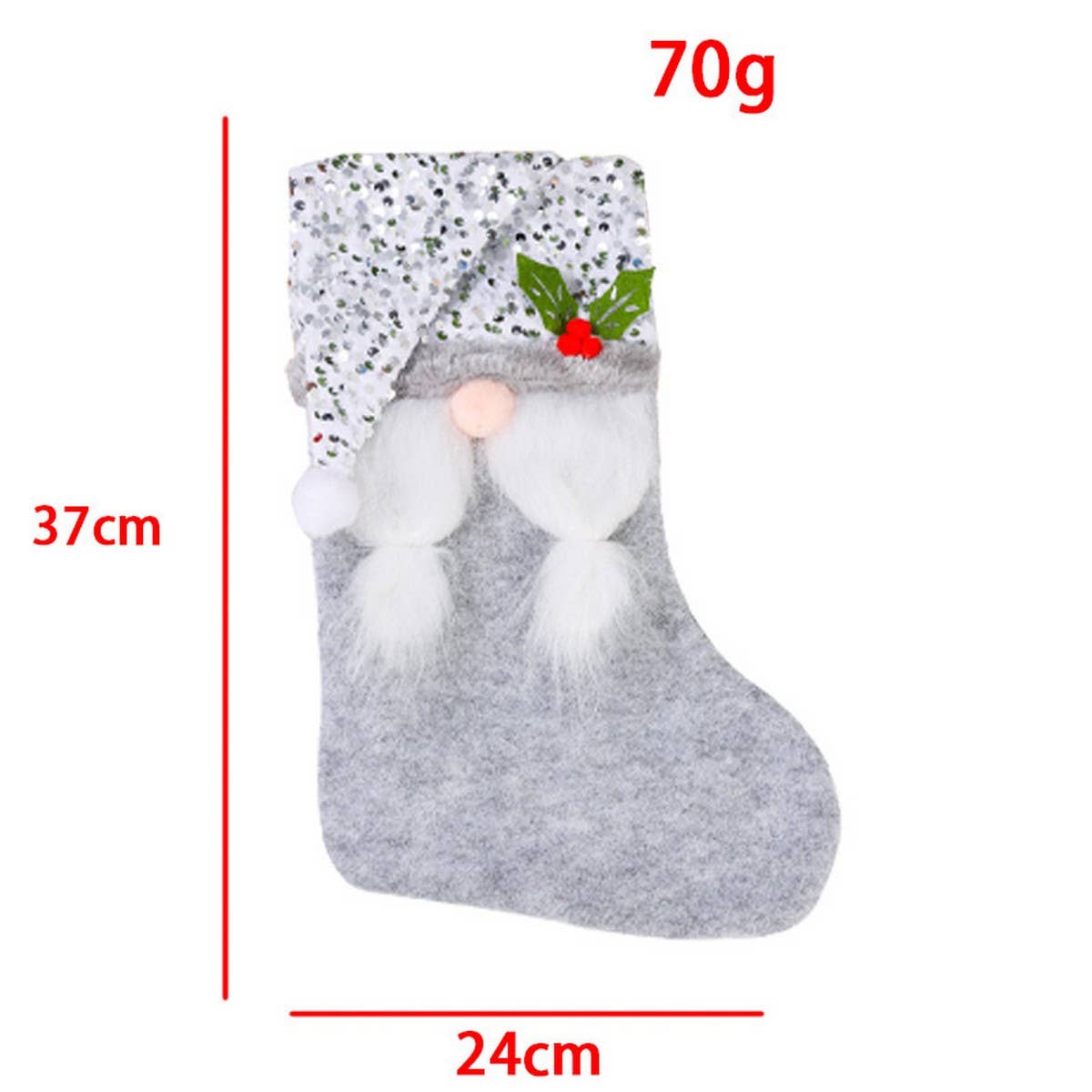 CREATIVE SEQUIN HAT CHRISTMAS STOCKING DECORATION