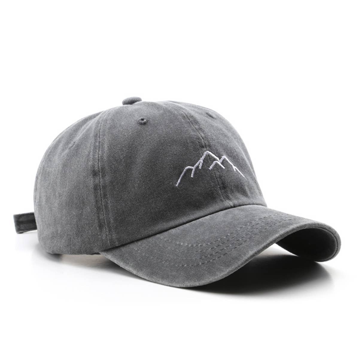 Vintage Washed Distressed Mountain Embroidery Cap_CWAH1275